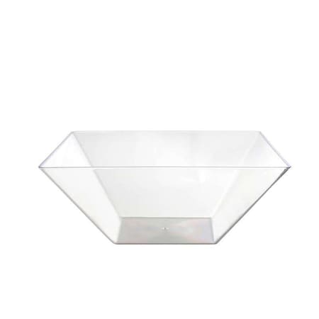 Smarty Had A Party 4 qt. Clear Square Plastic Serving Bowls (24 Bowls), 24PK 7922-CASE